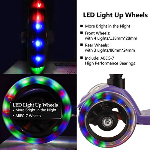 Hikole Patinete Infantil 3 Ruedas, Niños de Altura Ajustable Scooter para Niños y Niñas 3-12, luz LED Intermitente Ruedas de PU (Almacén Europeo) Hikole Patinete Infantil 3 Ruedas, Niños de Altura Ajustable Scooter para Niños y Niñas 3-12, luz LED Intermitente Ruedas de PU (Almacén Europeo)