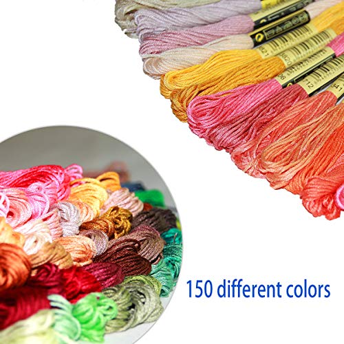 Hilos de Bordar 150 Madejas Colores Azar Hilos de Bordado Hilo de Punto de Cruz con 5 Herramientas de Bricolaje Hacer Pulseras de Amistad Hilos de Bordar 150 Madejas Colores Azar Hilos de Bordado Hilo de Punto de Cruz con 5 Herramientas de Bricolaje Hacer Pulseras de Amistad