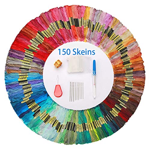 Hilos de Bordar 150 Madejas Colores Azar Hilos de Bordado Hilo de Punto de Cruz con 5 Herramientas de Bricolaje Hacer Pulseras de Amistad Hilos de Bordar 150 Madejas Colores Azar Hilos de Bordado Hilo de Punto de Cruz con 5 Herramientas de Bricolaje Hacer Pulseras de Amistad