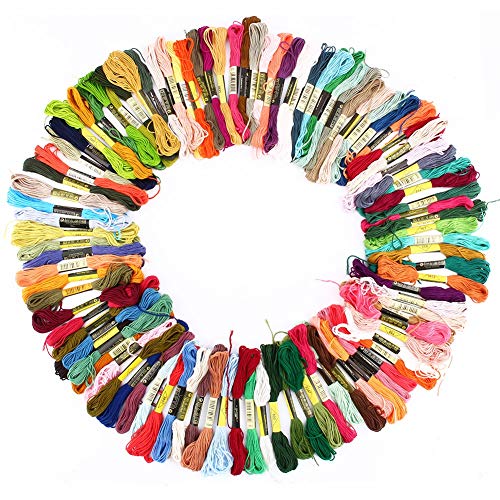 Hilos Punto de Cruz DMC Hilos para Pulseras de la Amistad con 100 Madejas 8 metros 6 hebras de Ramas(multicolor) Hilos Punto de Cruz DMC Hilos para Pulseras de la Amistad con 100 Madejas 8 metros 6 hebras de Ramas(multicolor)