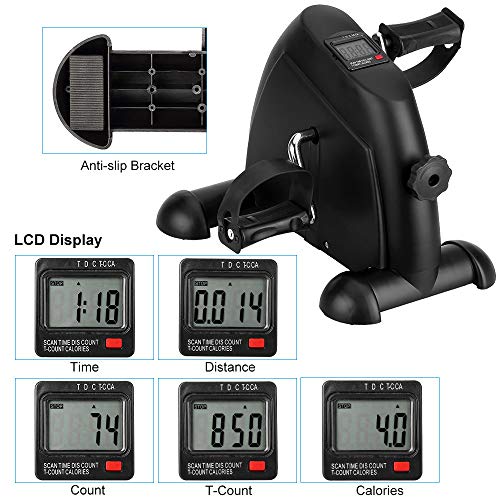 himaly Mini Bicicleta Estática con Pantalla LCD para Entrenamiento de Brazos y Piernas Minibicicleta Ajustable para Hacer, Pedales estaticos himaly Mini Bicicleta Estática con Pantalla LCD para Entrenamiento de Brazos y Piernas Minibicicleta Ajustable para Hacer, Pedales estaticos