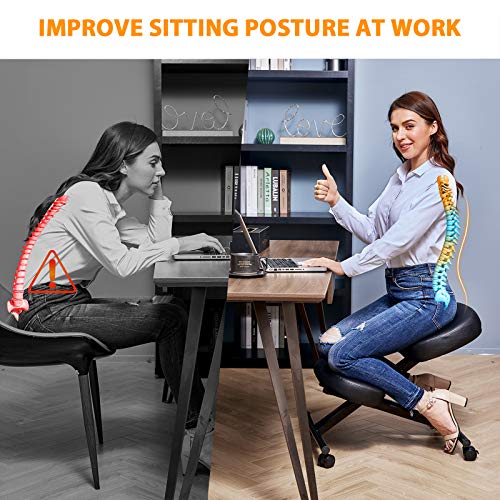 Himimi Silla ergonómica de rodillas, Taburete para la Rodilla, para Mejorar la Postura, Ajustable, para casa y Oficina