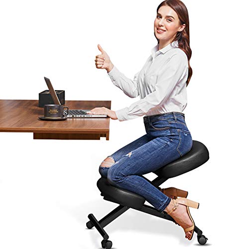 Himimi Silla ergonómica de rodillas, Taburete para la Rodilla, para Mejorar la Postura, Ajustable, para casa y Oficina Himimi Silla ergonómica de rodillas, Taburete para la Rodilla, para Mejorar la Postura, Ajustable, para casa y Oficina