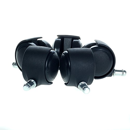 HIMRY KXD3200 – Ruedas para Silla de Oficina, 5 Unidades, para parqué, 11 mm, para Suelos Duros, Color Negro HIMRY KXD3200 – Ruedas para Silla de Oficina, 5 Unidades, para parqué, 11 mm, para Suelos Duros, Color Negro