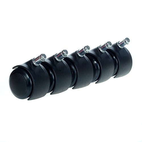 HIMRY KXD3200 – Ruedas para Silla de Oficina, 5 Unidades, para parqué, 11 mm, para Suelos Duros, Color Negro HIMRY KXD3200 – Ruedas para Silla de Oficina, 5 Unidades, para parqué, 11 mm, para Suelos Duros, Color Negro