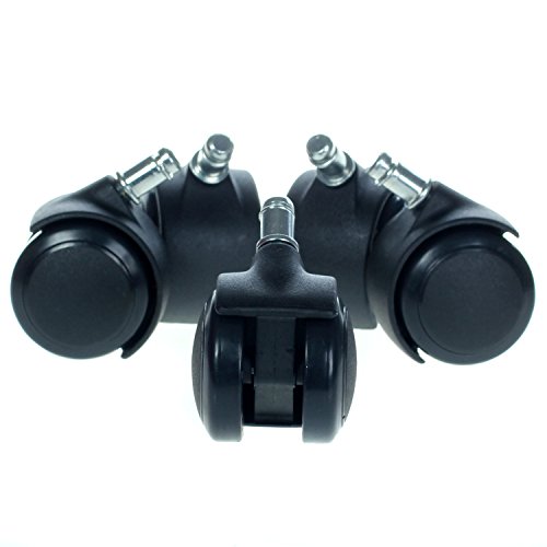 HIMRY KXD3200 – Ruedas para Silla de Oficina, 5 Unidades, para parqué, 11 mm, para Suelos Duros, Color Negro HIMRY KXD3200 – Ruedas para Silla de Oficina, 5 Unidades, para parqué, 11 mm, para Suelos Duros, Color Negro