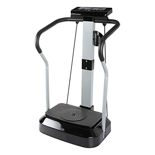 HIRAM 2000W Plataforma Vibratoria de Fitness Capacidad de 120kg Plataforma Vibratoria con 99 Niveles de Velocidad con Motor Silencioso Pantalla LCD Bandas de Entrenamiento