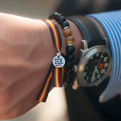 Hispania Colors Pulsera de Bandera de España (Bandera), de Tela Ultra Resistente y Lavable, de tamaño XXL Ajustable Mediante Corte a Todos los tamaños.