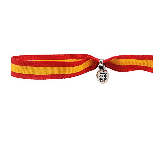 Hispania Colors Pulsera de Bandera de España (Bandera), de Tela Ultra Resistente y Lavable, de tamaño XXL Ajustable Mediante Corte a Todos los tamaños.