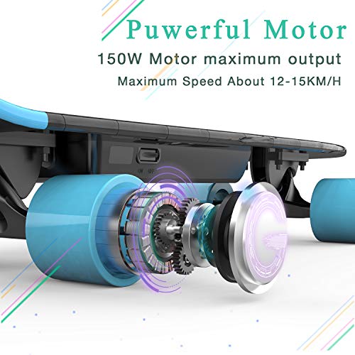 HITWAY Monopatín eléctrico E monopatín con Mando a Distancia, Apto para Estudiantes, Adolescentes y Principiantes (Azul) HITWAY Monopatín eléctrico E monopatín con Mando a Distancia, Apto para Estudiantes, Adolescentes y Principiantes (Azul)