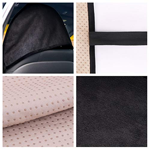 Hiveseen Funda de Asiento Coche Delanteros Universal, Toalla Microfibra 100% Impermeable, Antideslizante y Sudor Absorbente Súper, Lavable a máquina, Protectora Cubierta Silla Auto para Fitness(Negro) Hiveseen Funda de Asiento Coche Delanteros Universal, Toalla Microfibra 100% Impermeable, Antideslizante y Sudor Absorbente Súper, Lavable a máquina, Protectora Cubierta Silla Auto para Fitness(Negro)