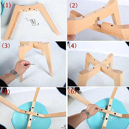 H.J WeDoo Pack de 4 Silla de Comedor Silla escandinava, Pata Madera de Haya y Asiento Acolchado, Estilo nórdico - Blanco H.J WeDoo Pack de 4 Silla de Comedor Silla escandinava, Pata Madera de Haya y Asiento Acolchado, Estilo nórdico - Blanco