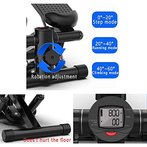 HJKHNK 2 en 1 Máquinas de Step, Mini Stepper, Multi-función Step Máquina para Aeróbic Fitnes y Gimnasio Escalada de Stovepipe Equipo de Ejerciciosblack