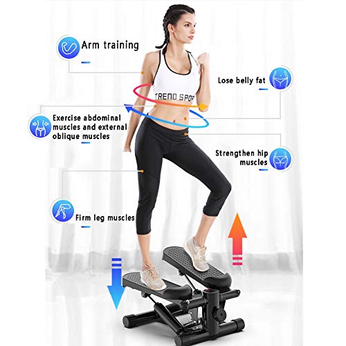 HJKHNK 2 en 1 Máquinas de Step, Mini Stepper, Multi-función Step Máquina para Aeróbic Fitnes y Gimnasio Escalada de Stovepipe Equipo de Ejerciciosblack