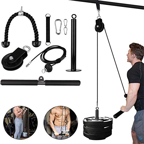 HJUI Sistema De Polea De Elevación, Sistema De Cable, Máquina De Bricolaje, Equipo De Fitness, para Entrenamiento De Bíceps, Tríceps, Hombros Y Espalda, Curl De Bíceps. HJUI Sistema De Polea De Elevación, Sistema De Cable, Máquina De Bricolaje, Equipo De Fitness, para Entrenamiento De Bíceps, Tríceps, Hombros Y Espalda, Curl De Bíceps.