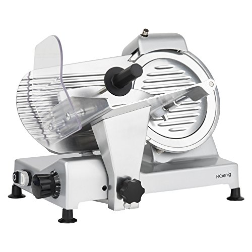 H.Koenig MSX220 Cortafiambres Eléctrico, Cortafiambres Cuchilla Italiana Profesional, Potencia 240W, Motor Asíncrono 282 rpm, Grosor del Corte 0-12 mm, Tecnología Silenciosa, Temporizador, Diámetro Cu H.Koenig MSX220 Cortafiambres Eléctrico, Cortafiambres Cuchilla Italiana Profesional, Potencia 240W, Motor Asíncrono 282 rpm, Grosor del Corte 0-12 mm, Tecnología Silenciosa, Temporizador, Diámetro Cu