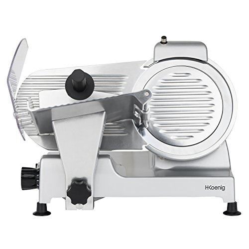 H.Koenig MSX220 Cortafiambres Eléctrico, Cortafiambres Cuchilla Italiana Profesional, Potencia 240W, Motor Asíncrono 282 rpm, Grosor del Corte 0-12 mm, Tecnología Silenciosa, Temporizador, Diámetro Cu H.Koenig MSX220 Cortafiambres Eléctrico, Cortafiambres Cuchilla Italiana Profesional, Potencia 240W, Motor Asíncrono 282 rpm, Grosor del Corte 0-12 mm, Tecnología Silenciosa, Temporizador, Diámetro Cu
