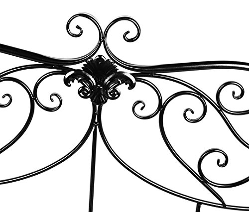 hlc Banco de jardín de Hierro Forjado, Inoxidable y Plegable- Color Negro, Elegir, 133 * 49 * 90cm hlc Banco de jardín de Hierro Forjado, Inoxidable y Plegable- Color Negro, Elegir, 133 * 49 * 90cm