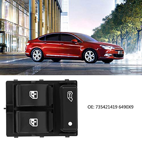 Hlyjoon 735421419 Interruptor de control de ventana eléctrica para automóvil 6490X9 Botón de interruptor lateral automático para Peugeot Boxer Citroen Jumper Fiat Doblo Ducato 2006 2007 2008 2009 2010 Hlyjoon 735421419 Interruptor de control de ventana eléctrica para automóvil 6490X9 Botón de interruptor lateral automático para Peugeot Boxer Citroen Jumper Fiat Doblo Ducato 2006 2007 2008 2009 2010