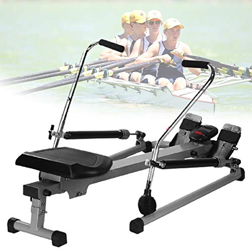 HNWTKJ Máquina de Remo, Máquina de Remo Plegable, Remo para Kayak Interior, Ejercicio de Entrenamiento Cardiovascular, Resistencia Ajustable y Extensiones de Brazo Completo para Uso Doméstico