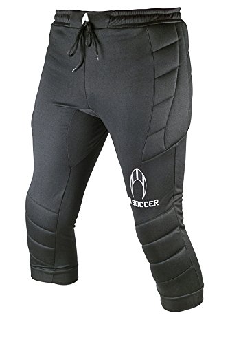 HO Soccer 3/4 Logo Pantalones de Portero, Unisex niños, Negro, 12 HO Soccer 3/4 Logo Pantalones de Portero, Unisex niños, Negro, 12
