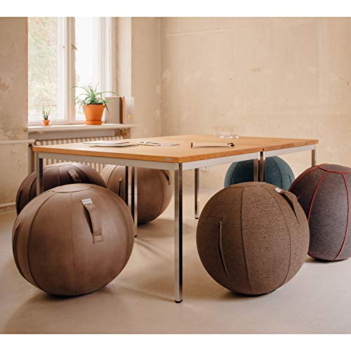 Hock VLUV STOV asiento ergonäomico, pelota con funda de tela de diseño Ø 75 cm para de trabajo, hogar - kiesel