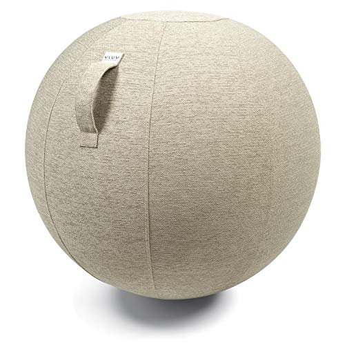 Hock VLUV STOV asiento ergonäomico, pelota con funda de tela de diseño Ø 75 cm para de trabajo, hogar - kiesel