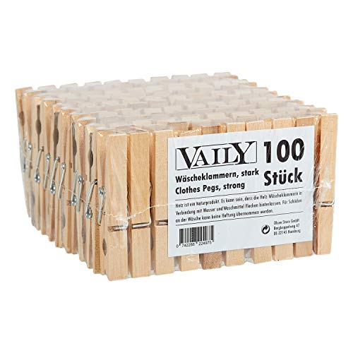 Hofmeister Holzwaren Lote de 100 pinzas de la ropa Hofmeister Holzwaren Lote de 100 pinzas de la ropa