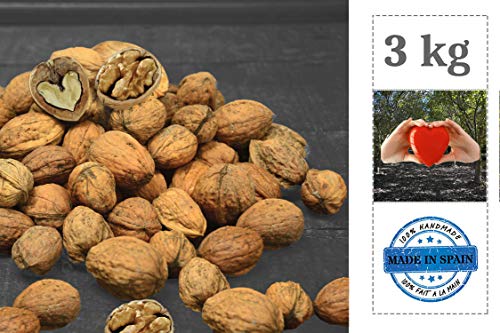 Hogar y Mas - Nueces de España Naturales con cascara Frescas, Cosecha del 2020"Limitada, Bolsa de 3 kg. Hogar y Mas - Nueces de España Naturales con cascara Frescas, Cosecha del 2020"Limitada, Bolsa de 3 kg.
