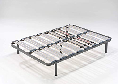 HOGAR24 ES Somier Multiláminas con Reguladores Lumbares, 135x190 cm (5 Patas de 32 cm Incluidas) HOGAR24 ES Somier Multiláminas con Reguladores Lumbares, 135x190 cm (5 Patas de 32 cm Incluidas)