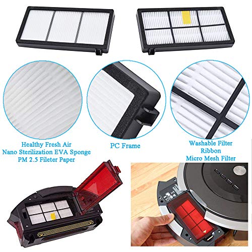 HoHome Kit Cepillos Repuestos para iRobot Roomba Serie 800 900,Accesorios para iRobot Roomba 800 805 850 851 860 865 866 870 871 876 880 885 886 890 891 895 896 900 960 966 980 Kit 11 Piezas HoHome Kit Cepillos Repuestos para iRobot Roomba Serie 800 900,Accesorios para iRobot Roomba 800 805 850 851 860 865 866 870 871 876 880 885 886 890 891 895 896 900 960 966 980 Kit 11 Piezas