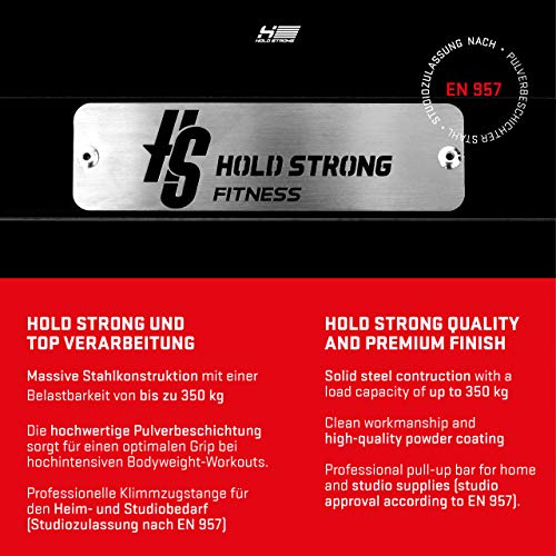 Hold Strong Fitness - Barra de Dominadas para Cross-Training, con Homologación para Gimnasio Conforme a EN 957 Hold Strong Fitness - Barra de Dominadas para Cross-Training, con Homologación para Gimnasio Conforme a EN 957