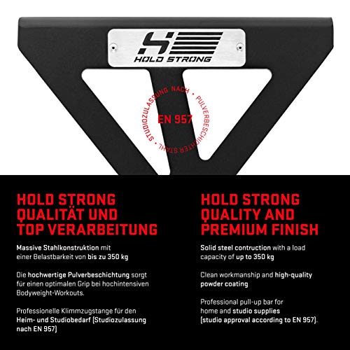 Hold Strong Fitness HS-K-D6 - Barra para Flexiones, Autorización para Gimnasio Según EN 957, Gris Hold Strong Fitness HS-K-D6 - Barra para Flexiones, Autorización para Gimnasio Según EN 957, Gris
