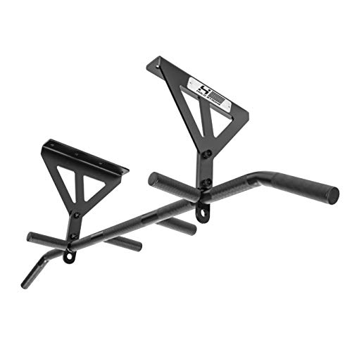 Hold Strong Fitness HS-K-D6 - Barra para Flexiones, Autorización para Gimnasio Según EN 957, Gris