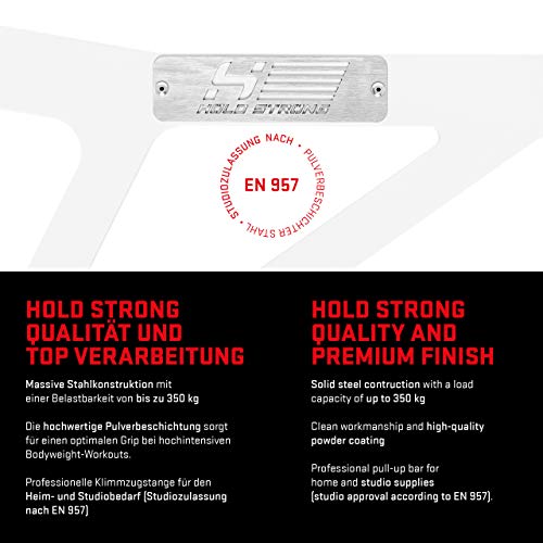 Hold Strong Fitness HS-K-W6W - Barra de dominadas Profesional 4 en 1 (Montaje en Pared con autorización de Estudio, 2 Ojales para Saco de Boxeo, Anillas TRX o Gym, 6 agarres Antideslizantes Hold Strong Fitness HS-K-W6W - Barra de dominadas Profesional 4 en 1 (Montaje en Pared con autorización de Estudio, 2 Ojales para Saco de Boxeo, Anillas TRX o Gym, 6 agarres Antideslizantes