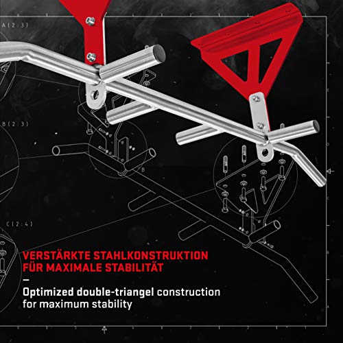 Hold Strong Fitness - Sujeción Fuerte, Techo Montado Pull-up Bar con 6 Posiciones de Agarre, Acero Inoxidable