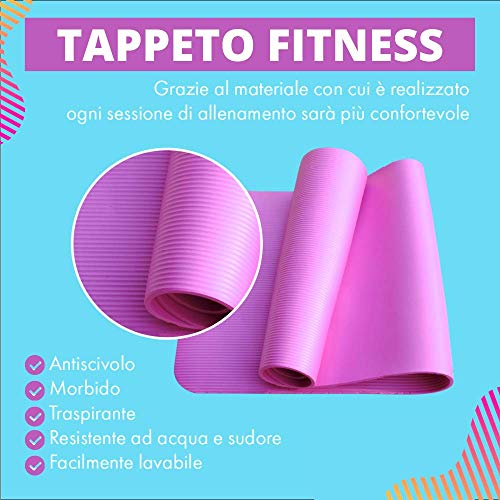 HoldUp Gomas de fitness con esterilla de fitness y banda adelgazante para mujer, quema de grasas, kit de herramientas para gimnasio, casa 3 en 1, adelgazante y tonificante piernas, glúteos y vientre