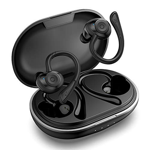 HolyHigh Auriculares Inalambricos Bluetooth 5.0 IPX7 Impermeable In-Ear Auriculares Deportivos con Cancelación de Ruido 6+30H Tiempo de Reprodución Sonido Estéreo con Microfono Incorporado