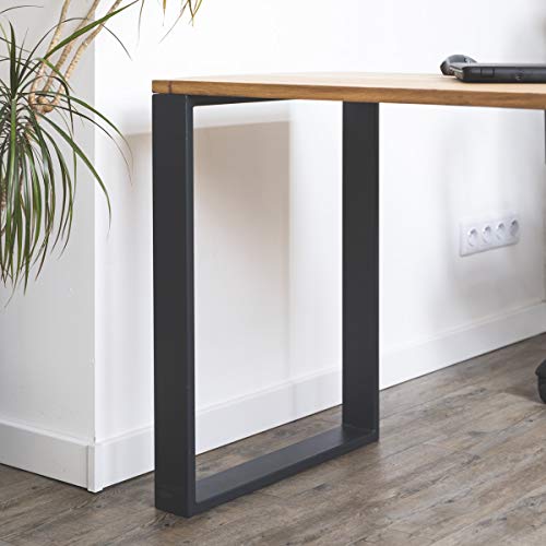 HOLZBRINK Patas de Mesa perfiles de acero 60x20 mm, forma de marco 50x72 cm, Blanco Tráfico, 1 Pieza, HLT-01-E-II-9016 HOLZBRINK Patas de Mesa perfiles de acero 60x20 mm, forma de marco 50x72 cm, Blanco Tráfico, 1 Pieza, HLT-01-E-II-9016