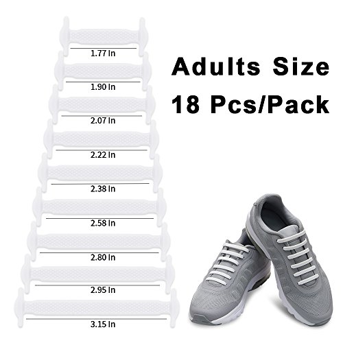 Homar sin corbata Cordones de zapatos para niños y adultos Impermeables cordones de zapatos de atletismo atlética de silicona elástico plano con multicolor de los zapatos del tablero Sneaker boots (Adult Size White) Homar sin corbata Cordones de zapatos para niños y adultos Impermeables cordones de zapatos de atletismo atlética de silicona elástico plano con multicolor de los zapatos del tablero Sneaker boots (Adult Size White)