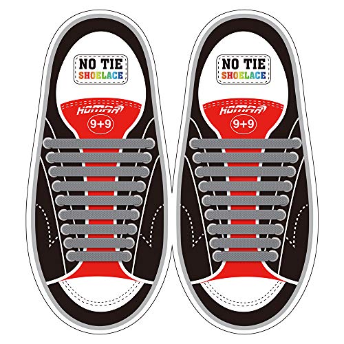 Homar sin corbata Cordones de zapatos para niños y adultos Impermeables cordones de zapatos de atletismo atlética de silicona elástico plano con multicolor de los zapatos del tablero Sneaker boots (Adult Size Gray) Homar sin corbata Cordones de zapatos para niños y adultos Impermeables cordones de zapatos de atletismo atlética de silicona elástico plano con multicolor de los zapatos del tablero Sneaker boots (Adult Size Gray)