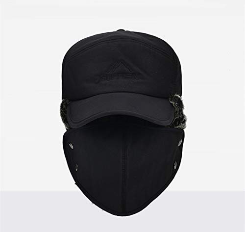 Hombre Invierno Chapka Algodón Trampero Sombrero Aviador Grueso Cálido Gorro Ruso y Orejeras 2 en 1 Gorro Piel sintética con máscara Desmontable Capo Alpinismo Capucha Bicicleta de esquí Motocicleta Hombre Invierno Chapka Algodón Trampero Sombrero Aviador Grueso Cálido Gorro Ruso y Orejeras 2 en 1 Gorro Piel sintética con máscara Desmontable Capo Alpinismo Capucha Bicicleta de esquí Motocicleta