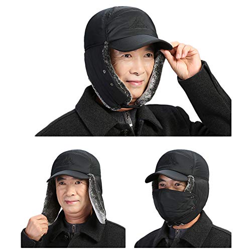Hombre Invierno Chapka Algodón Trampero Sombrero Aviador Grueso Cálido Gorro Ruso y Orejeras 2 en 1 Gorro Piel sintética con máscara Desmontable Capo Alpinismo Capucha Bicicleta de esquí Motocicleta Hombre Invierno Chapka Algodón Trampero Sombrero Aviador Grueso Cálido Gorro Ruso y Orejeras 2 en 1 Gorro Piel sintética con máscara Desmontable Capo Alpinismo Capucha Bicicleta de esquí Motocicleta