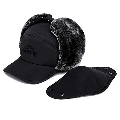 Hombre Invierno Chapka Algodón Trampero Sombrero Aviador Grueso Cálido Gorro Ruso y Orejeras 2 en 1 Gorro Piel sintética con máscara Desmontable Capo Alpinismo Capucha Bicicleta de esquí Motocicleta Hombre Invierno Chapka Algodón Trampero Sombrero Aviador Grueso Cálido Gorro Ruso y Orejeras 2 en 1 Gorro Piel sintética con máscara Desmontable Capo Alpinismo Capucha Bicicleta de esquí Motocicleta