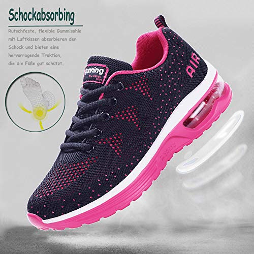 Hombre Mujer Zapatillas de Deportes Zapatos Deportivos Aire Libre para Correr Calzado Sneakers Running-BluePink40 Hombre Mujer Zapatillas de Deportes Zapatos Deportivos Aire Libre para Correr Calzado Sneakers Running-BluePink40