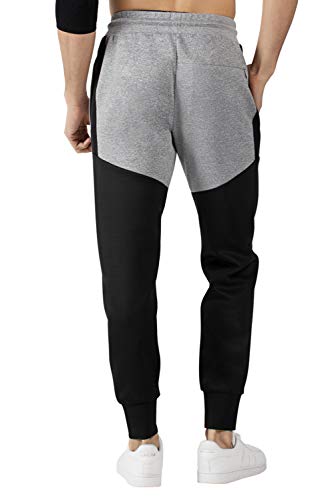 hombre Scuba Joggers Pantalones de chándal pitillo Pantalones deportivos Pantalón de chándal Jogging Pantalones ajustados y elásticos Pantalón deportivo Pantalón deportivo Sudadera Negro (L, Negro)