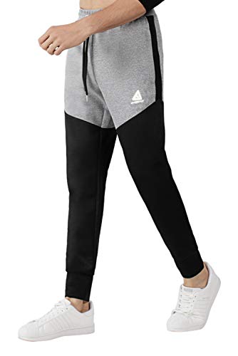 hombre Scuba Joggers Pantalones de chándal pitillo Pantalones deportivos Pantalón de chándal Jogging Pantalones ajustados y elásticos Pantalón deportivo Pantalón deportivo Sudadera Negro (L, Negro)