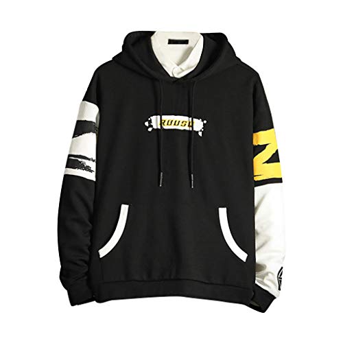 Hombres Casual Patchwork Sudadera con Capucha Manga Larga Moda Sudadera Tops Hombres Casual Patchwork Sudadera con Capucha Manga Larga Moda Sudadera Tops