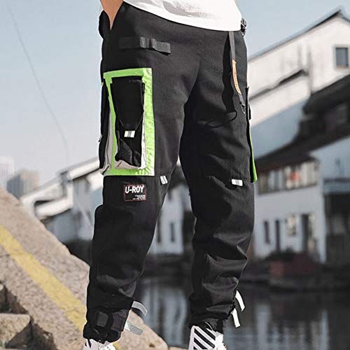 Hombres Pantalones De CháNdal Streetwear Estilo Harajuku Bolsillos MúLtiples Harem Jogger Pantalones Cargo Hip Hop Pantalones Casuales