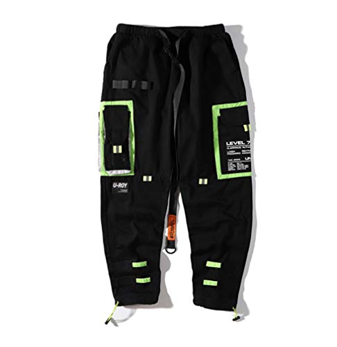 Hombres Pantalones De CháNdal Streetwear Estilo Harajuku Bolsillos MúLtiples Harem Jogger Pantalones Cargo Hip Hop Pantalones Casuales